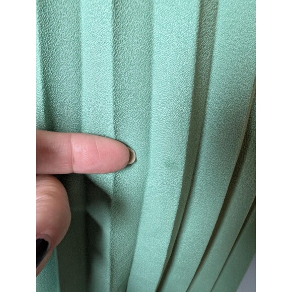 70s or 80s Green Pleated Maxi Skirt, Long Skirt Size M - Picture 7 of 8